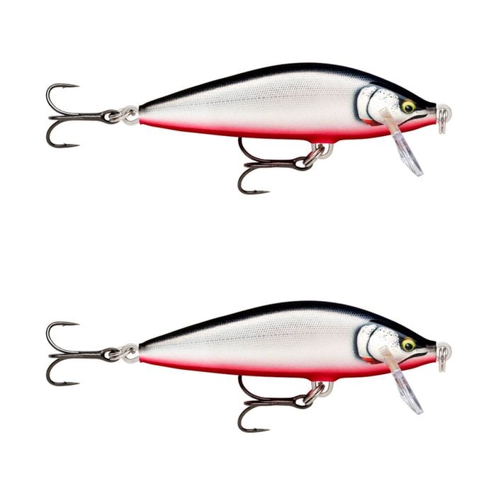 2x Rapala 3.5cm Countdown Sinking Hardbody Balsa Fishing Lure -Gilded Red belly