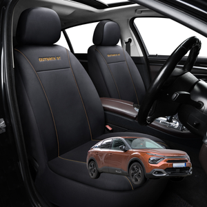 Car Seat Cover for Citroen C4 2010 - 2020 B7 - Black-Front Only