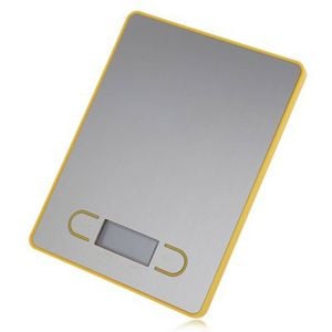 5Kg Electronic Kitchen Scale 1g Graduation Stainless Steel - Yellow