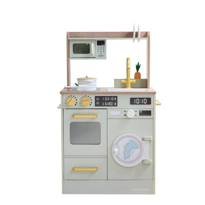 Teamson Kids Little Chef Lake Tahoe Wooden Play Kitchen - Green