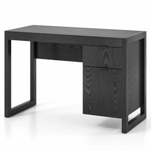 Costway Modern Computer Desk Writing Workstation Drawer Home Office Black