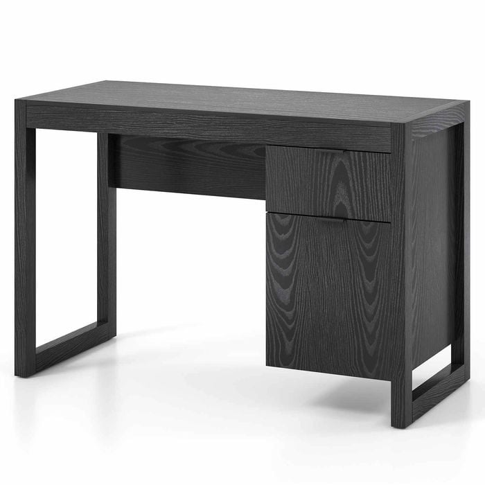Costway Modern Computer Desk Writing Workstation Drawer Home Office Black
