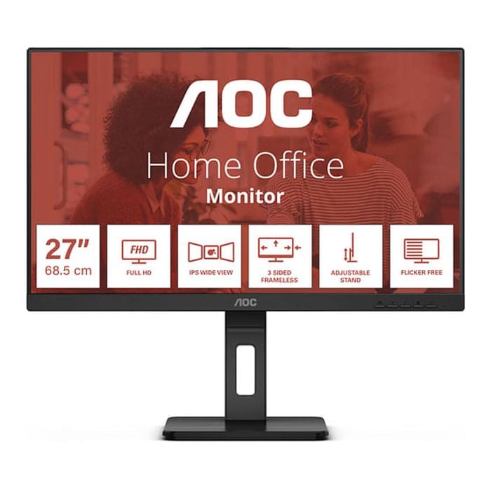 Aoc 27e3qaf 27" Fhd Ips 75hz Adaptive Sync Height Adjustable Business Monitor