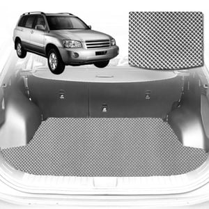 6D Diamond Car Boot Mat for Toyota Kluger (XU20)2001-2007-Cargo Mat-Grey-Outback GT