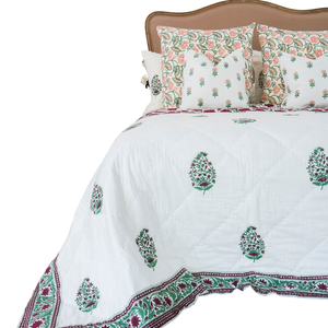 Kolka Kaner Coverlet Bedspread Quilt Bed Doona Ruby Queen 210cm X 210cm Size
