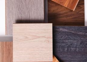 A selection of timber effect flooring options.