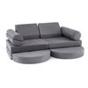 Costway 13PCS Modular Play Couch Buiding Blocks Sectional Foam Sofa Grey