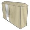 Build-a-Shed 0.8 x 3 x 2.1m Gable Single Sliding Side Door Shed - Cream