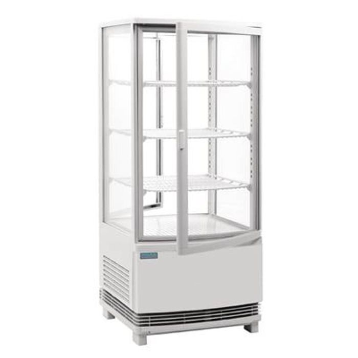 Polar Display Fridge C-series Energy Efficient Curved Door White 86ltr