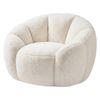Levede Bean Bag Chair Faux Rabbit Fur Floral Shaped Reading Sofa Chair White