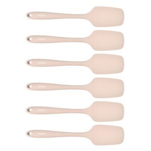 6PK Porto Zest Silicone 29cm Flat Spatula Kitchen Cooking Utensil - Almond