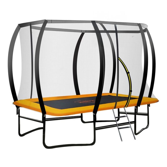 Kahuna 6 ft x 9 ft Rectangular Outdoor Trampoline - Orange