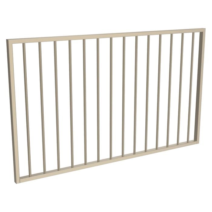 ProtectorAl 1201-1500 x 900mm Paperbark Aluminium Flat Top Garden Gate 