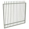 ProtectorAl 1201 - 1500 x 1500mm Pale Eucalypt Aluminium Garden Gate Picket Top With Mid Rail