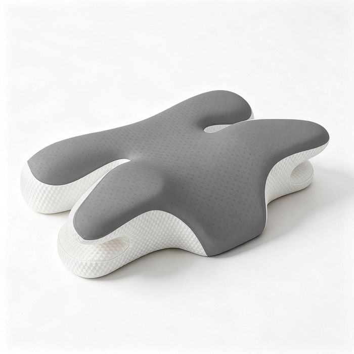 Familand Memory Foam Cervical Neck Pillow in Grey