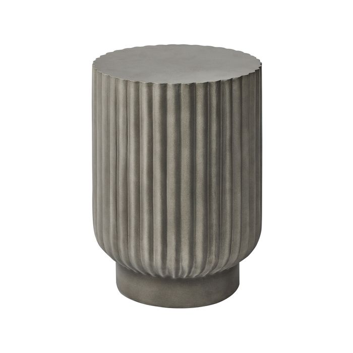 Cooper & Co. Seville 56cm Concrete Side Table Stool Light Grey