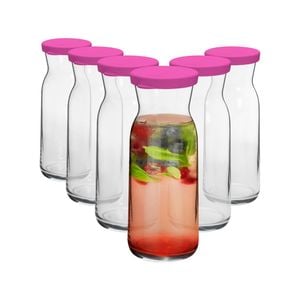 LAV Fonte Glass Carafes - 700ml - Pink - Pack of 6