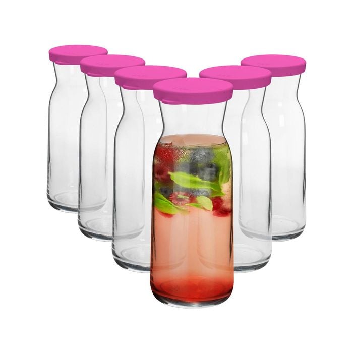 LAV Fonte Glass Carafes - 700ml - Pink - Pack of 6