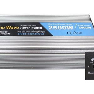 Elinz Pure Sine Wave Power Inverter 2500W/5000W 24V-240V AUS Plug Remote Control - With Remote Control | Pure Sine Wave | 24V