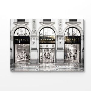 Versace Store in City Photograph Print 100% Australian Made 90x60cm (Stretched Canvas)