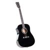Karrera 41 Inch Electro Acoustic Guitar Black - Full Size Steel String Acoustic Electric Guitar with 5-Band EQ