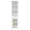 Teamson Home Delaney Multifunctional Linen Tower with Cathedral-Style, White