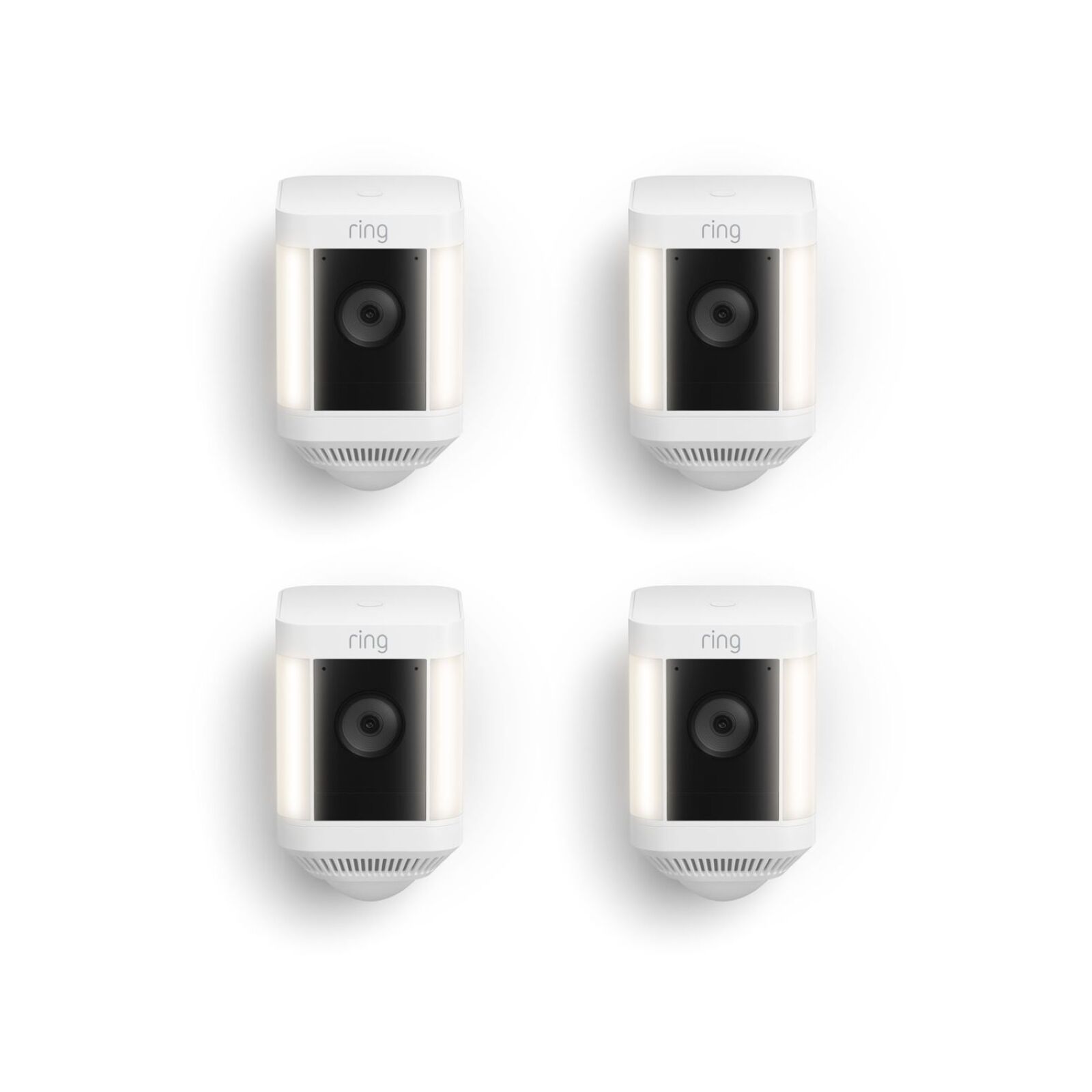 Ring White Battery Spotlight Cam Plus - 4 Pack