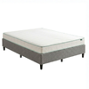 Zinus King Single Dark Grey Fabric Bed Base & Mattress Set, Essential Bonnell Inner Spring