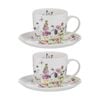 2x 2pc Ashdene Garden Soiree Cup & Saucer Bone China Tea Drinkware Floral
