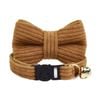 Anypet Large Cat Collar Choco Brown Bow with Bell and Durable Safety Buckle