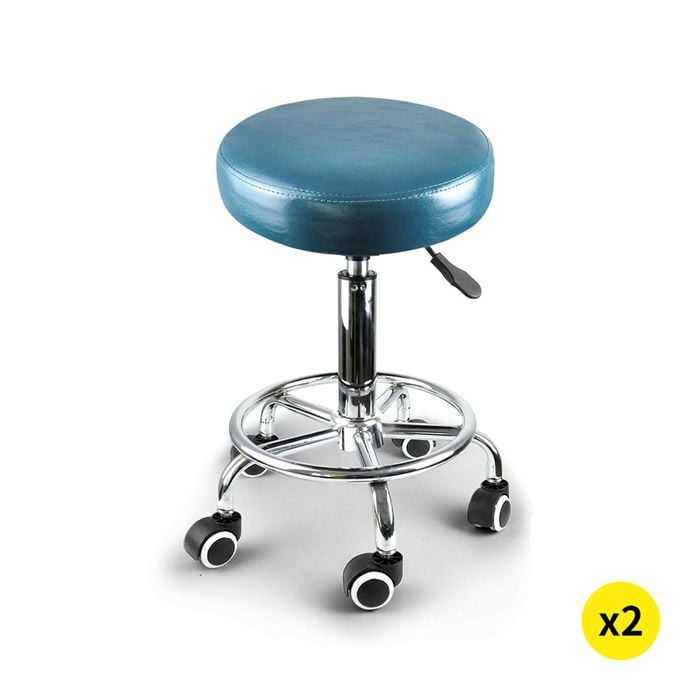 Levede 2x PU Leather Bar Stool Teal