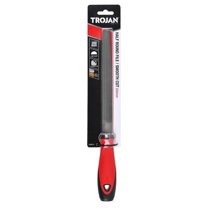 Trojan 200mm Single Cut Half Round File
