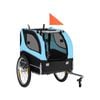 Costway Bike Trailer Pet Dogbicycle Stroller Blue