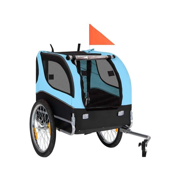 Costway Bike Trailer Pet Dogbicycle Stroller Blue