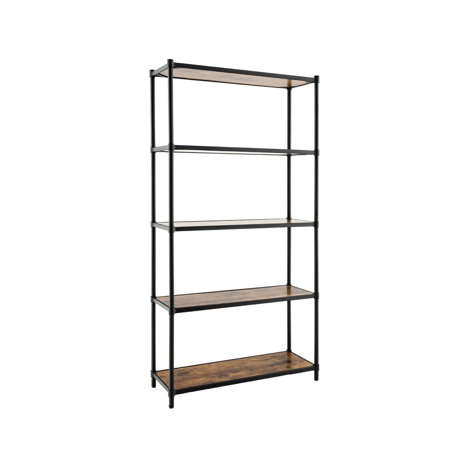 Costway 1.5m Bookcases MetalFrame Display Shelf Open Storage