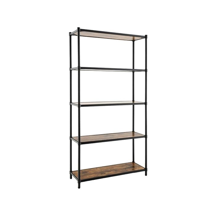 Costway 1.5m Bookcases MetalFrame Display Shelf Open Storage