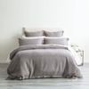 Renee Taylor Elegance Waffle Cotton Jacquard Quilt Cover Set King Fossil