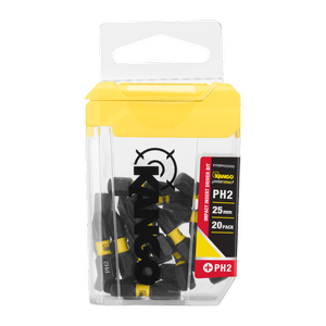 Kango 25mm PH2 Hypertorque Impact Driver Insert Bits - 20 Pack