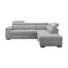 Olia 2 Seater Fabric Modular Corner Pull Out Sofa Bed Storage Ottoman Grey
