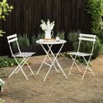 Marquee 3 Piece Bistro Set White