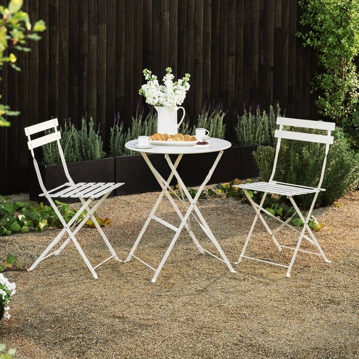 Marquee 3 Piece Bistro Set White