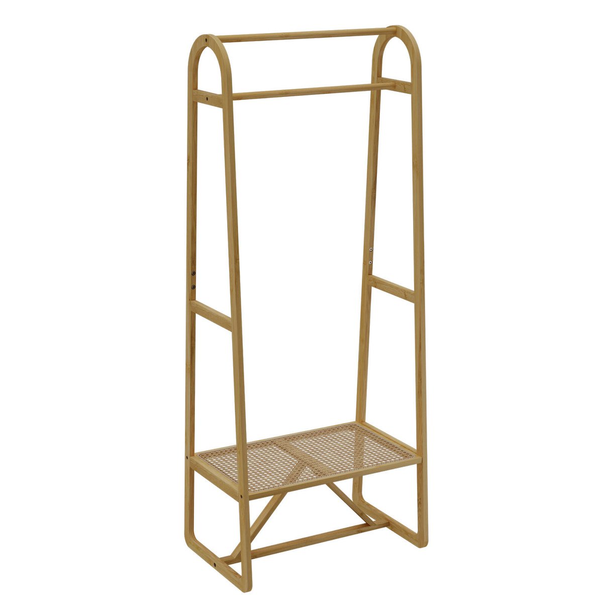 Flexi Storage Living Bamboo And Rattan Garment Rack - Bunnings Australia