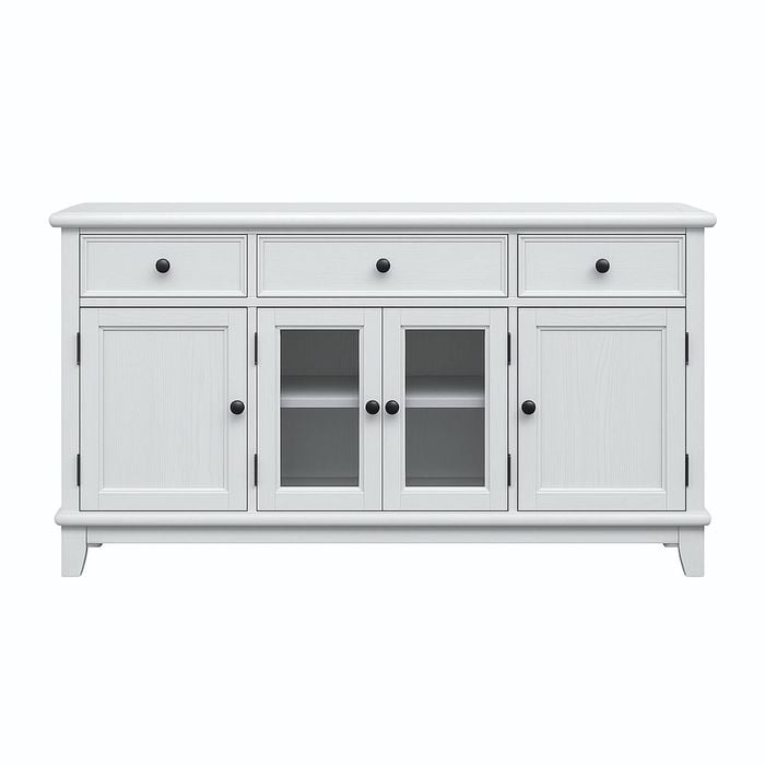 Hampton Ash Wood Buffet in White