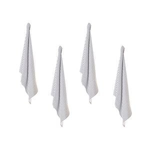 Set of 4 Christopher Vine Marigold Cotton Napkins 40cm x 40cm White