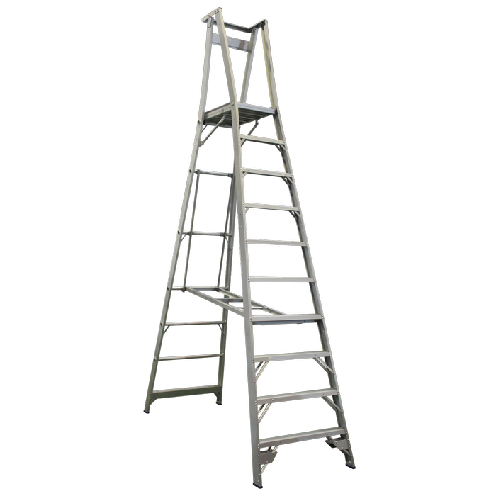 INDALEX 3.0m Industrial Aluminium 150kg Pro Series Platform Ladder