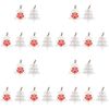 12PK LVD Tree Wreath Home/Office Hanging Xmas Ornament Display Decor 8x9cm Red
