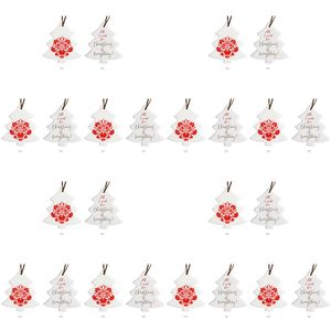 12PK LVD Tree Wreath Home/Office Hanging Xmas Ornament Display Decor 8x9cm Red