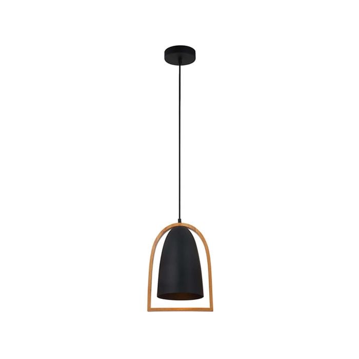 CLA Lighting SWING Ellipse Wood Frame Pendant Light - Black
