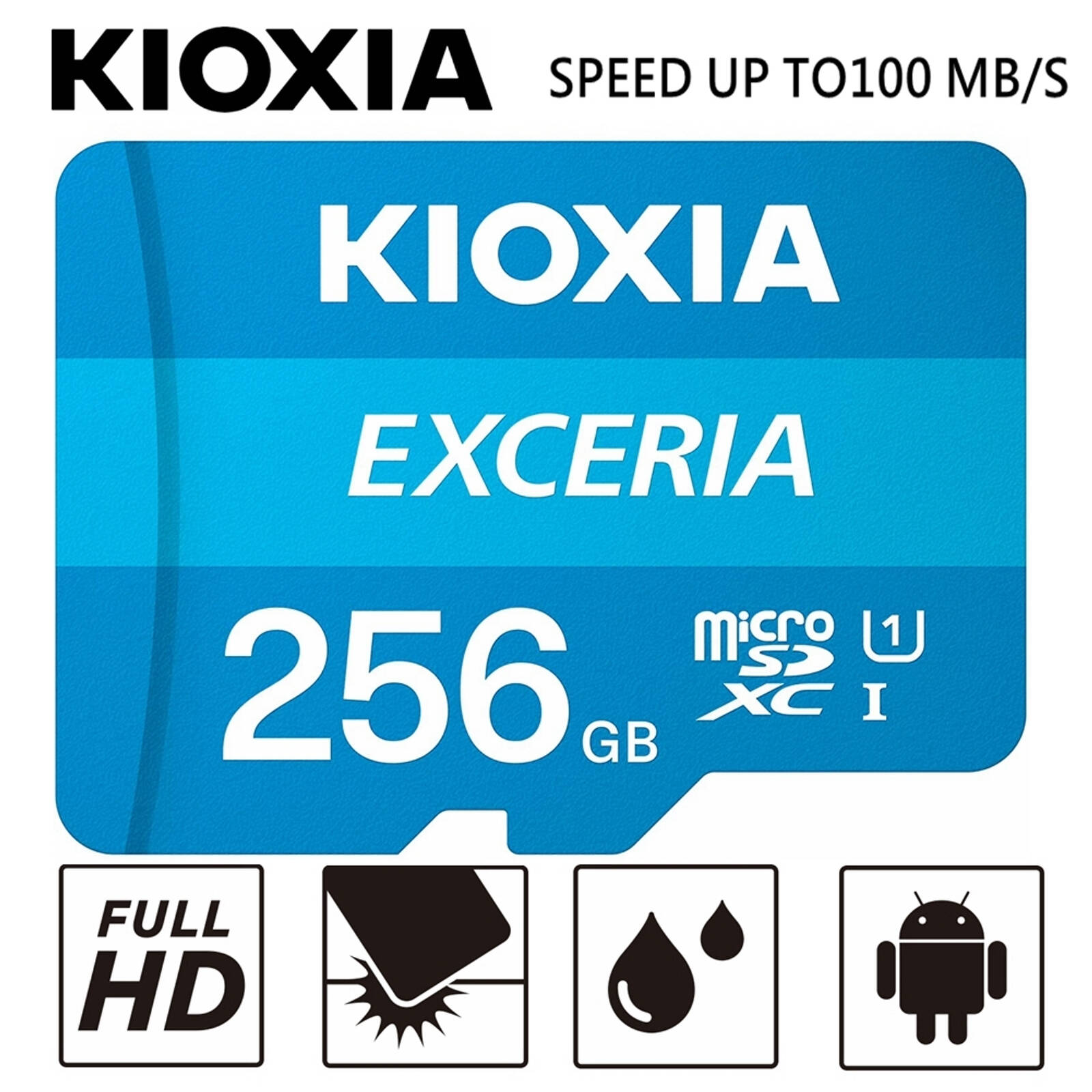 Micro SD KIOXIA EXCERIA 256GB Class 10 U1 Mobile Smart Phone 