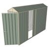 Build-a-Shed 0.8 x 3 x 2.1m Gable Single Hinged Door Shed with Single Sliding Side Door - Green
